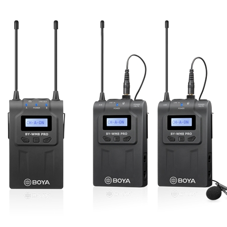Boya BY-WM8 Pro-K2 UHF Dual-Channel Wireless Microphone System
