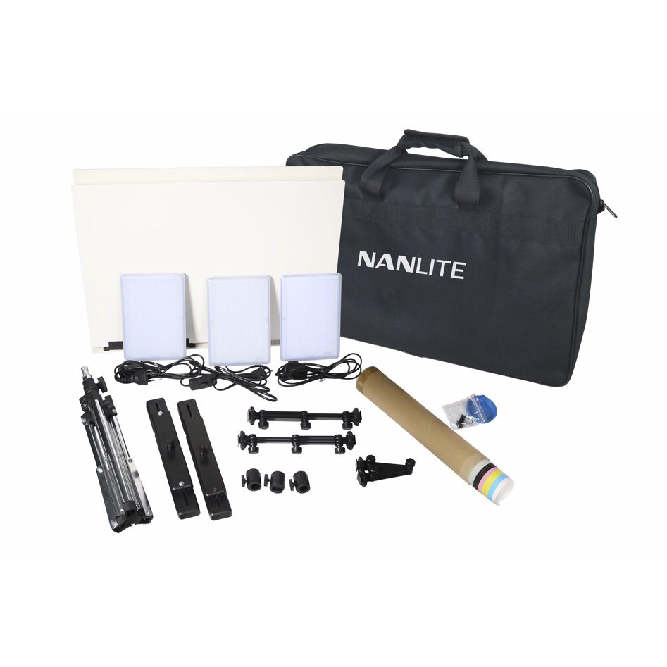 Nanlite Compac 20 3KIT (5600K Slim Soft Light Studio LED Panel) - 3