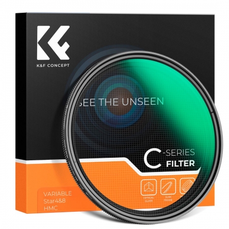 K&F Concept 49mm 4 to 8 Line Star Light Filter, Green coating, C series KF01.2326