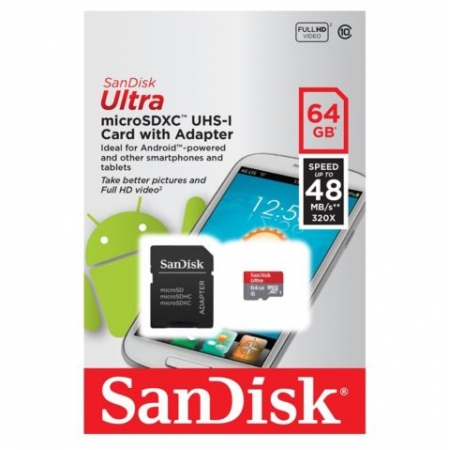 Sandisk SD 64GB micro ultra 48mb/s