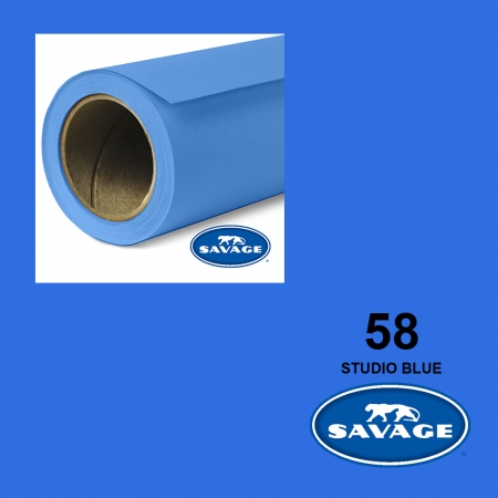 Savage Studio Blue 58 (Chroma Key) 2.75x11m papirna pozadina, Made in USA