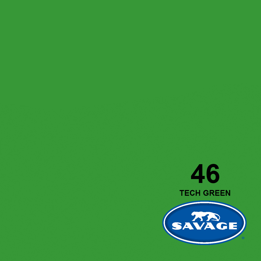 Savage Tech Green 46 (Chroma Key) 2.75x11m papirna pozadina, Made in USA - 2