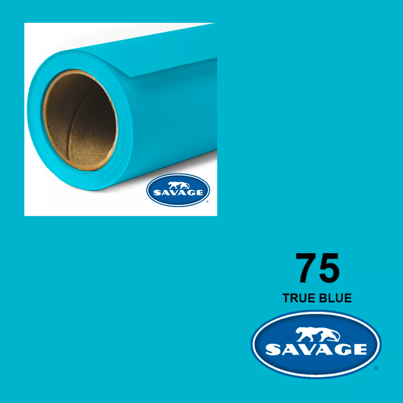 Savage True Blue 75 2.75x11m papirna pozadina, Made in USA - 1